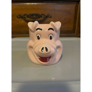 Pig Head Sculpted Head Oversized Ceramic Mug Coffee Cup 1-800-HOT HOGS